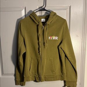 PINK Victoria's Secret woman’s Olive Hoodie Jacket
